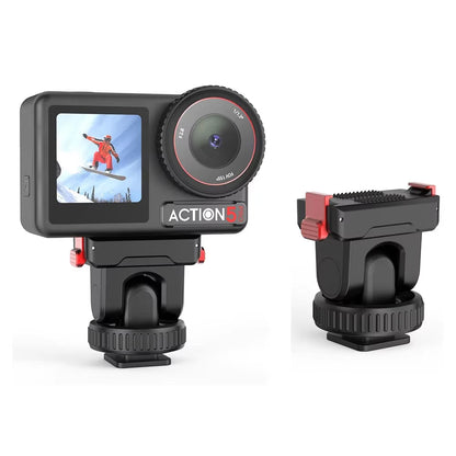 Camera Mount For DJI OSMO Action 5 Pro/4/3/Osmo 360 Magnetic Extension Base Quick Release 1/4 Interface Cold Shoe Base Accessory