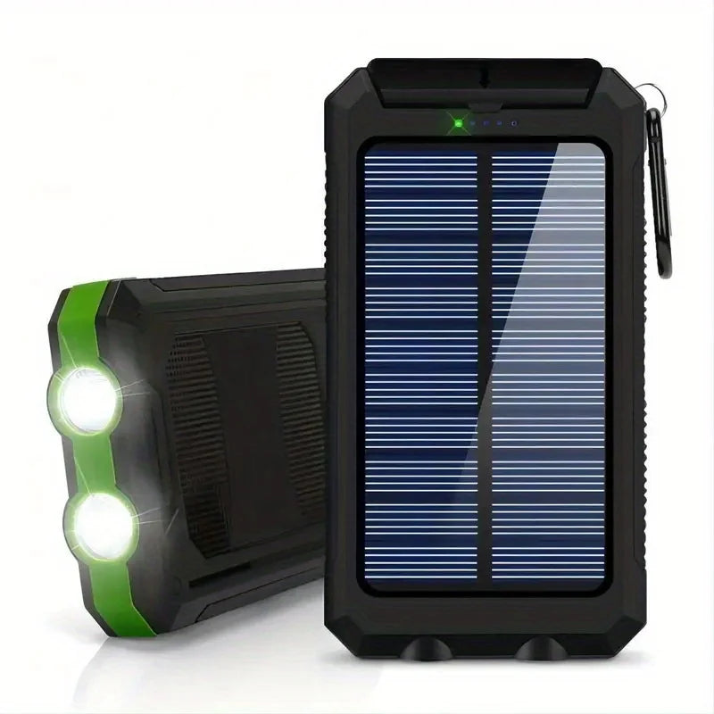 Solar Power Bank 200000mAh Portable Charging Poverbank External Battery Charger Strong Light LDE Light for All Smartphones
