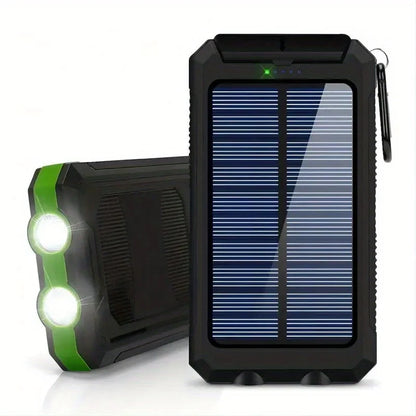 Solar Power Bank 200000mAh Portable Charging Poverbank External Battery Charger Strong Light LDE Light for All Smartphones