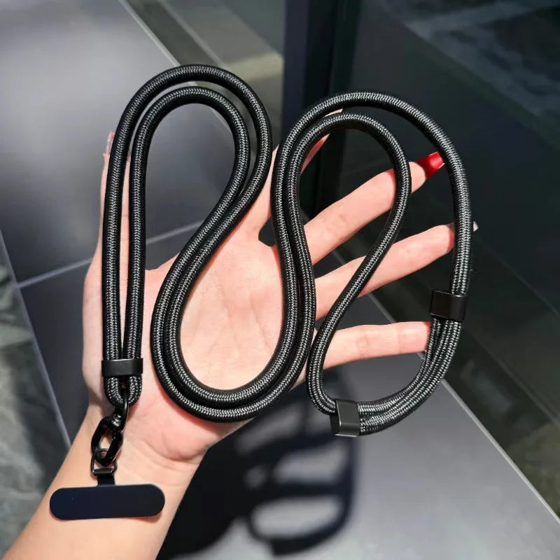 Adjustable Mobile Phone Strap Outdoor Anti-lost Crossbody Phone Lanyards Neck Rope with Patch Cellphone Hanging Cord Strap
