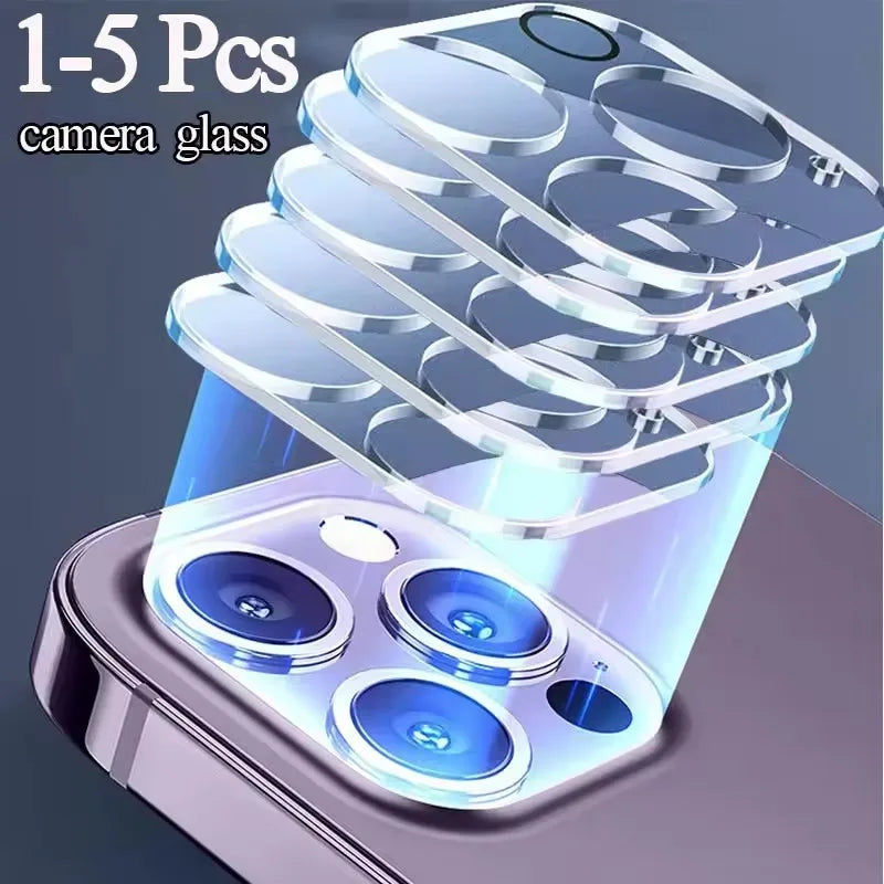 1-5Pcs Camera Lens Protector For Iphone 16 17 11 12 13 14 15 Pro Max Protector Lens Glass Camera Film For Iphone 12 13 Mini