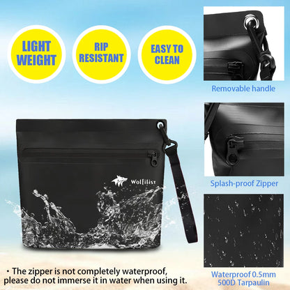 Waterproof Tote Dry Bags, PVC Multi-Functional Outdoor Handbags, Dry Pouch Splashproof Rip Resistant Easy to Clean