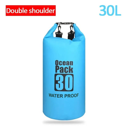 Dry PVC waterproof bags for men and women, 2L/5L/10L/20L/30L, outdoor swimming bucket bags, rafting bags
