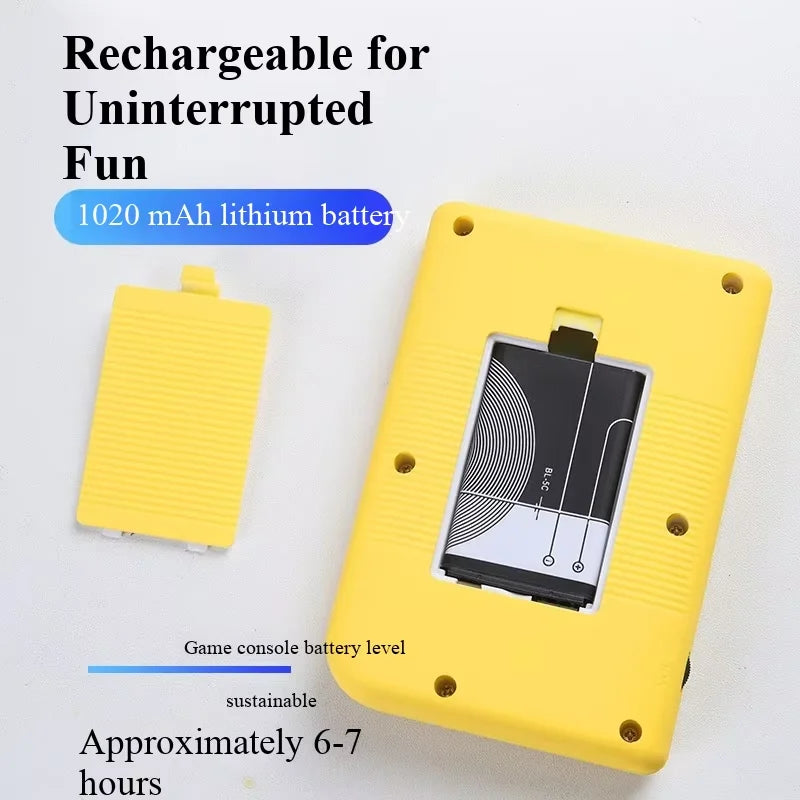 Retro Handheld Games Console Built-in 400 Video Games Portable Gaming Player with 2.4 Inch IPS Screen and Rechargeable Battery