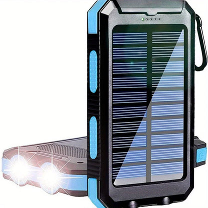Solar Power Bank 200000mAh Portable Charging Poverbank External Battery Charger Strong Light LDE Light for All Smartphones