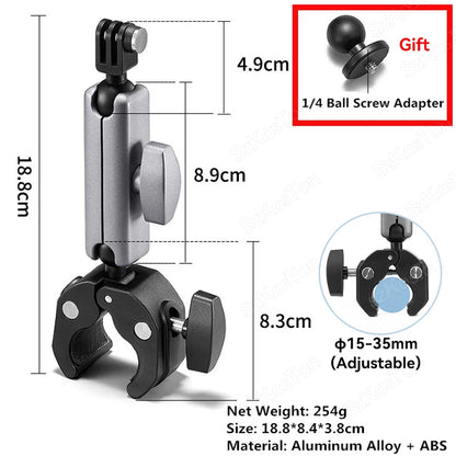 Camera Motorcycle Handlebar Mount Selfie Stick Bicycle Monopod for Go Pro 13 12 11 10 9 8 Insta360 X4 X5 DJI Osmo Action 5 Pro 4