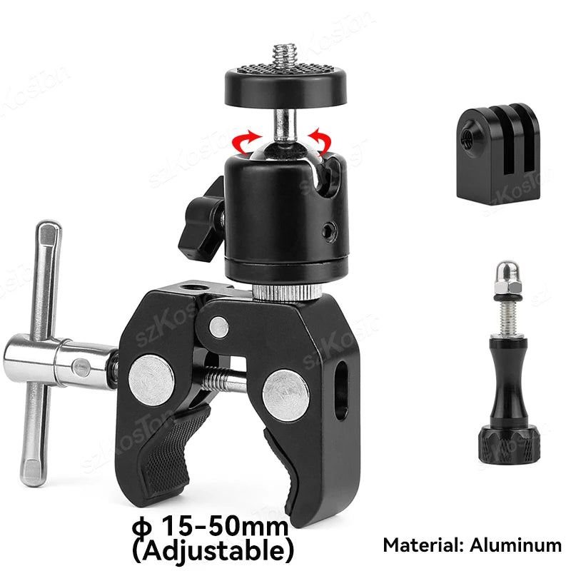 Camera Motorcycle Handlebar Mount Selfie Stick Bicycle Monopod for Go Pro 13 12 11 10 9 8 Insta360 X4 X5 DJI Osmo Action 5 Pro 4
