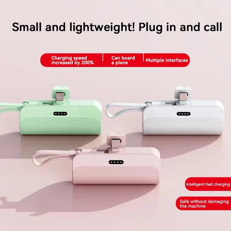 Lenovo 2026 Ultra Slim 500000mAh Super Fast Charging Portable External Battery High Capacity Power Bank USB-C for iPhone Android