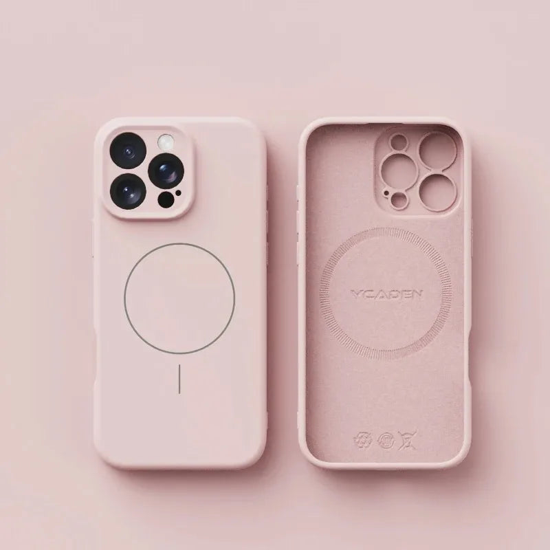 Magnetic Luxury Wireless Charge For Magsafe Phone Cases for iPhone 16 Plus 15 14 13 17 Pro Max 17 Original Liquid Silicone Cover