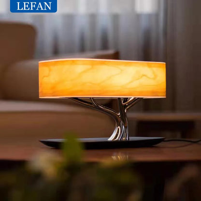 Smart Bedside LED Desk Lamp Built-in Bluetooth Speaker Wireless Phone Charger Smart LED Dimmable  Lamp Cafe Bar Table Light