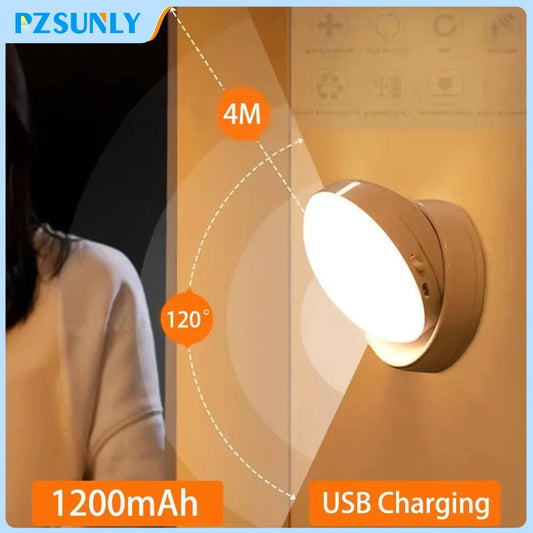 LED Night Light USB Charging Intelligent Human Induction For Bedside Cabinet Home Wardrobe Lighting Motion Sensor Light Led Lamp