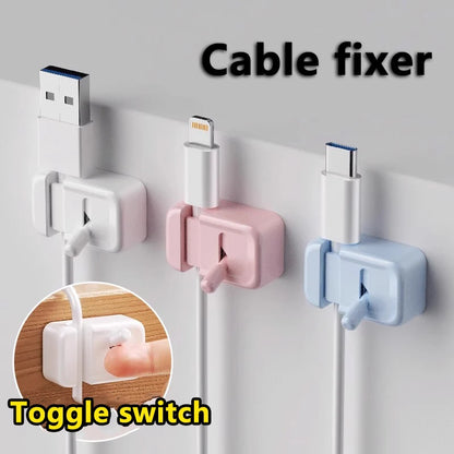 Cable Management Clip For Desk - Simple No-Drill Edge-Mounted Cord Organizer For Charging Cables And Data Wires.