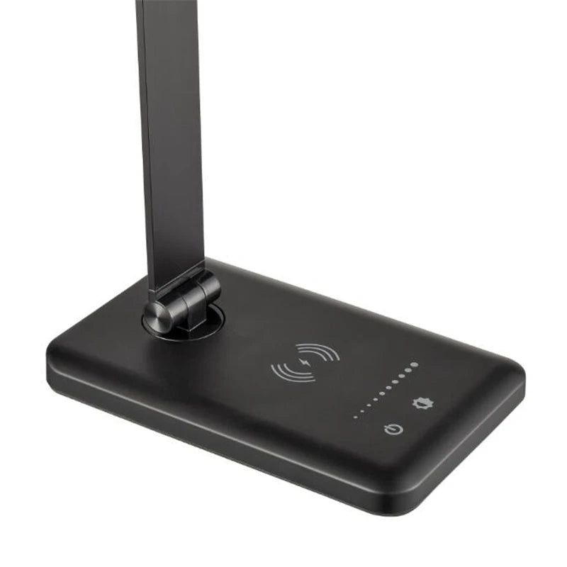 Wireless Charger LED Desk Lamp USB Charging Dimmable Touch Control Eye-caring Table Lights Port For Bedroom Living Room Office