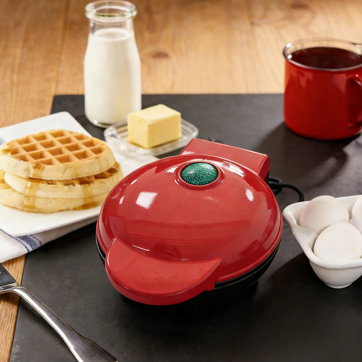 Sandwich Cake Baking Tray, Household Breakfast Electric Baking Pan, Fully Automatic Multifunctional Mini Waffle Biscuit Machine