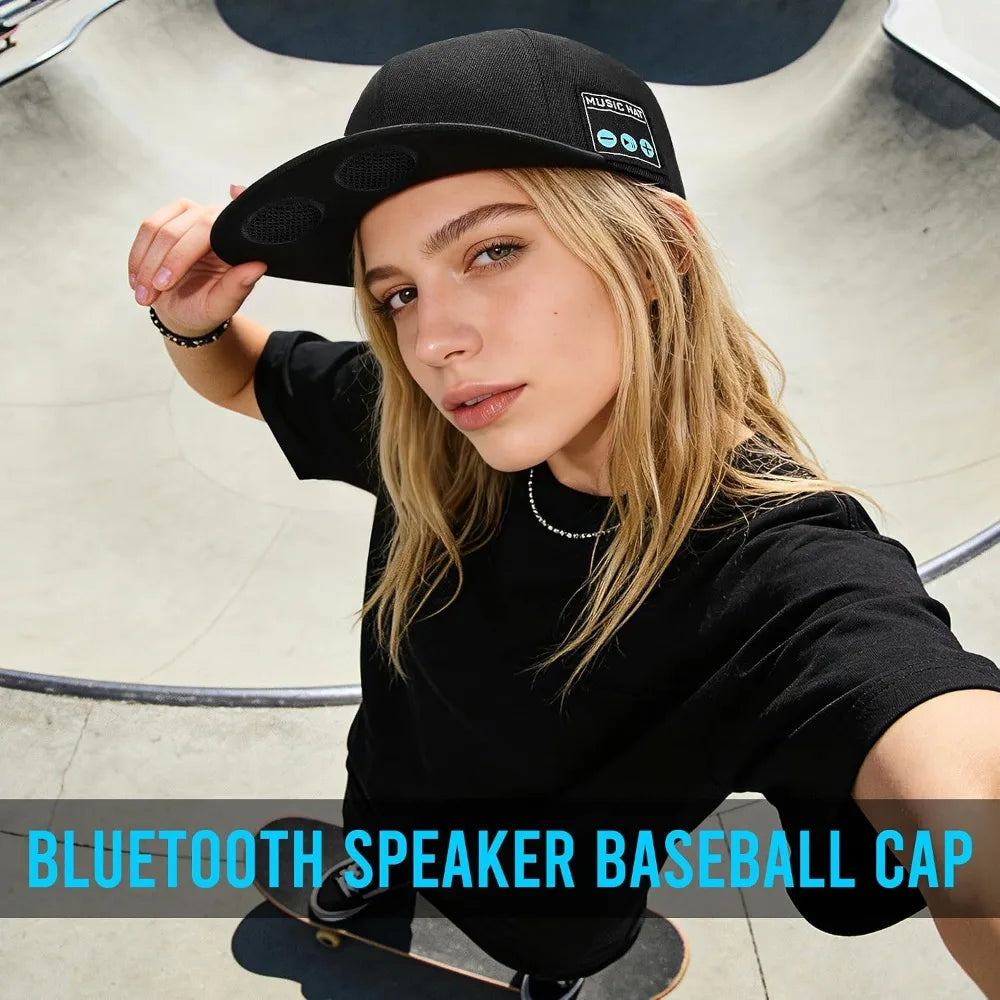 Bluetooth speaker baseball cap, outdoor sports cap with high-definition stereo hidden speaker and built-in microphone