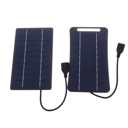 [New] 2W Solar Charger Portable W/USB-C Fast Charging For Phone Power Banks Camping Hiking Emergency Power Supply