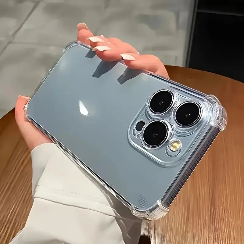 A pack of 5 shockproof transparent phone cases, suitable for iPhone 16, 15, 14, 13, 12, 11 Pro Max, X, Xs Max, Xr, 8 and 7 Plus