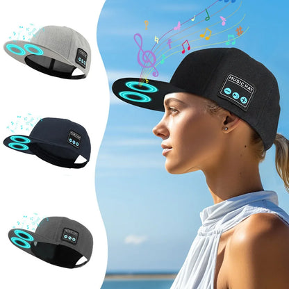 Bluetooth speaker baseball cap, outdoor sports cap with high-definition stereo hidden speaker and built-in microphone