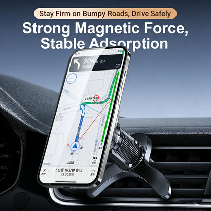 MagSafe Car Mount, 17 N52 Magnets Air Vent Phone Holder, 360° Rotatable, Fit iPhone 16-12 Series & All Phones, with MagneticRing