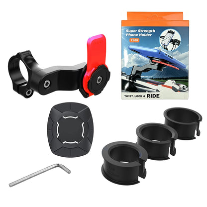 Motorcycle Handlebar Mount, Universal Bike Phone Holder, MTB Phone Holder, Detachable & Universal 360° Rotatable