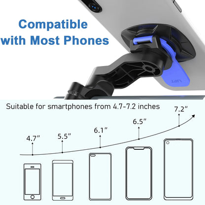 Motorcycle Handlebar Mount, Universal Bike Phone Holder, MTB Phone Holder, Detachable & Universal 360° Rotatable