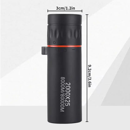 2000x25 HD Mini Portable Binoculars for Outdoor Camping Hunting & Birdwatching Compact Travel Size Magnifying Glass