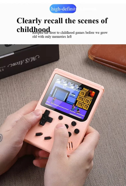 Retro Handheld Games Console Built-in 400 Video Games Portable Gaming Player with 2.4 Inch IPS Screen and Rechargeable Battery