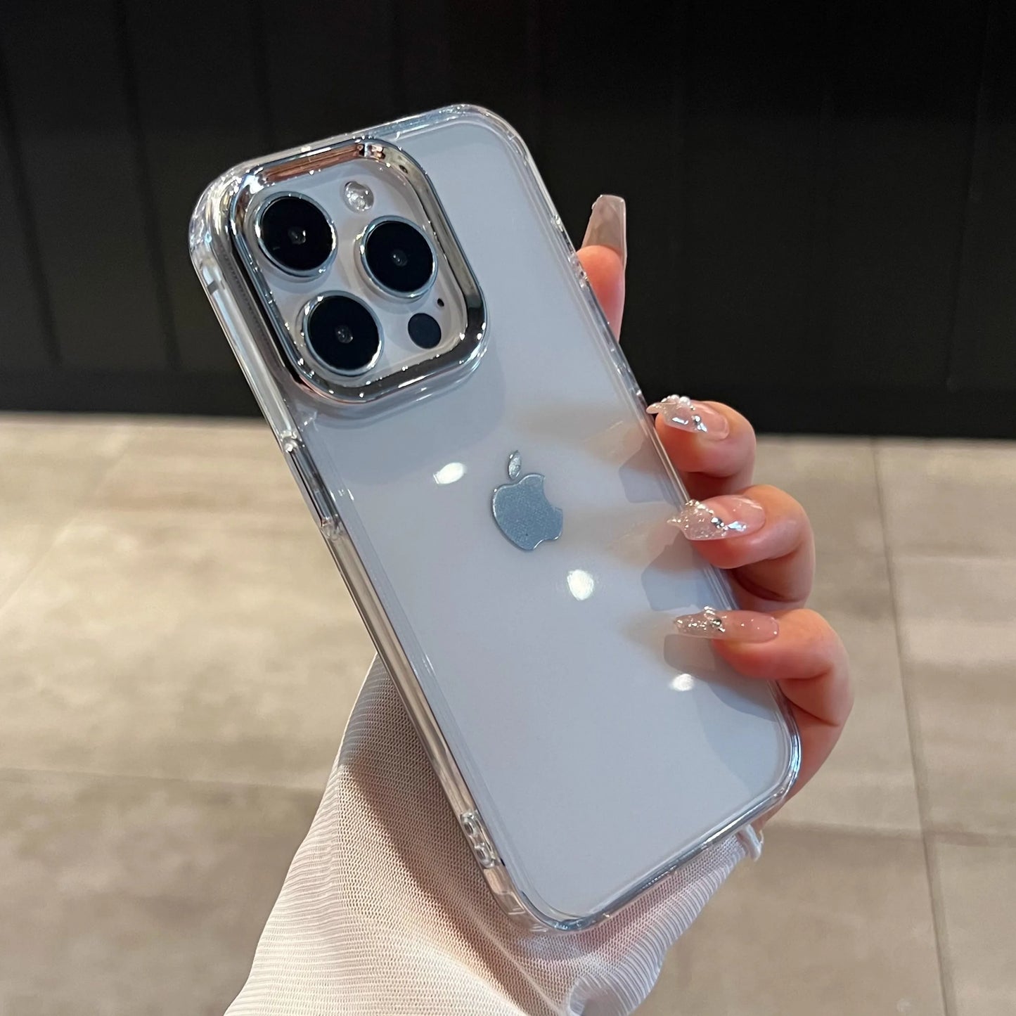 Luxury Clear Silicone Phone Case For iPhone 17 Pro Max 11 13 16 15 14 12 Air Shockproof Transparent Bumper Back Cover