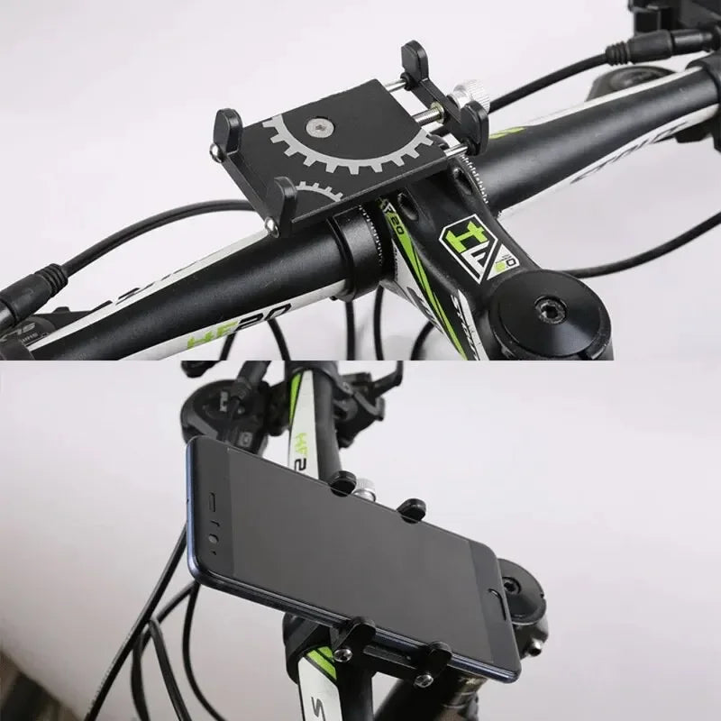 Bicycle Phone Holder Mount Universal Mobile Cell GPS Stand Metal Riding MTB Motorcycle Bracket Bike Moto Handlebar Antislip Clip