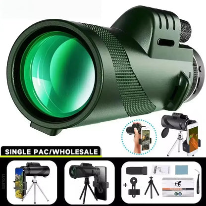 80x100 HD High Power Binoculars 5000M Long Range Zoom Compact Folding Telescope for Hunting Camping Travel