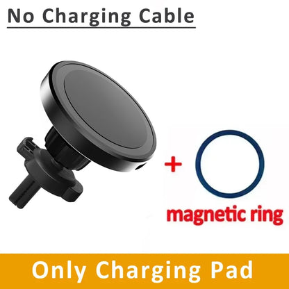 MagSafe Car Wireless Charger 30W - Air Vent Clip Phone Holder - Stable Grip For iPhone 13-17 Pro Max & Fast Charging Stand