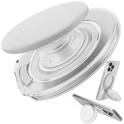 Grippopso for MagSafe Phone Grip with Built-in Phone Stand Adjustable Kickstand for Portrait or Landscape Strong Magnetic Holder