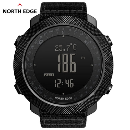 NORTH EDGE Men's Sport Digital Watch Hours Running Swimming Military Army Watches Altimeter Barometer Compass Waterproof 50m