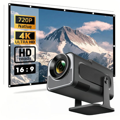 HY320MINI Compact HD Mini Projector -Supports 4K/Local 720P,Ideal for Home/Perfect Christmas/Halloween Gift, for Families,Gamers