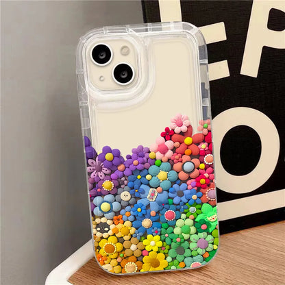 Clear Phone Cases For iPhone 13 Case iPhone 17 Air 16e 15 16 12 11 14 13 Pro Max Funda Love Heart Soft Silicone Shockproof Cover