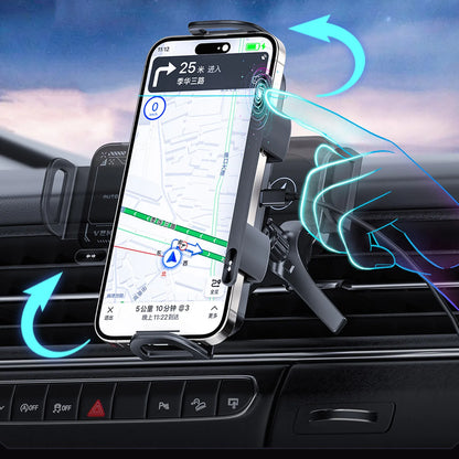Universal Car Phone Holder Wireless Charger Phone Mount Intelligent Induction Electric Rotation Phone Holder Charger Magsafe