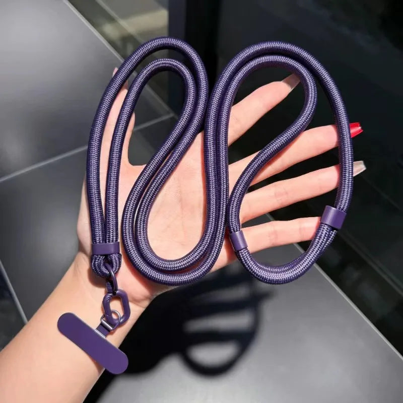 Adjustable Mobile Phone Strap Outdoor Anti-lost Crossbody Phone Lanyards Neck Rope with Patch Cellphone Hanging Cord Strap