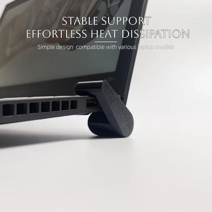 Ergonomic Portable Laptop Cooling Stand - Ventilated Heat Dissipation Invisible Elevated Holder Universal Notebook Accessory