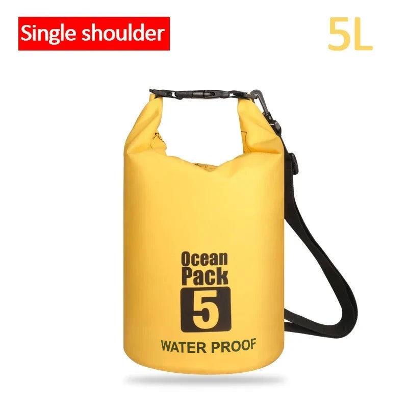 Dry PVC waterproof bags for men and women, 2L/5L/10L/20L/30L, outdoor swimming bucket bags, rafting bags