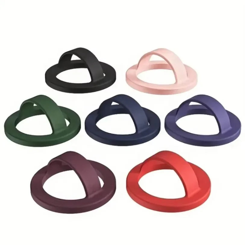 Magnetic Phone Ring Holder Grip Attachment Removable Magnetic Phone Ring Waterproof Liquid Silicone for iPhone & Android Cases
