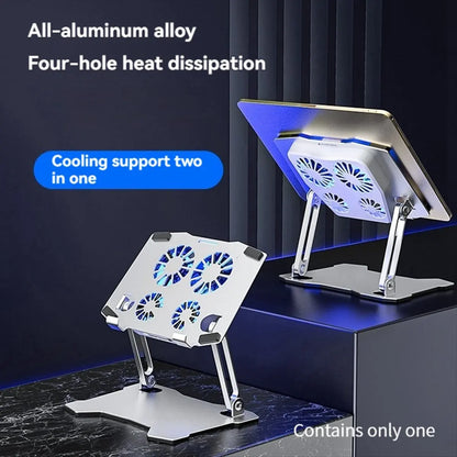 Laptop Cooling Pad Adjustable Aluminum Stand Portable Laptop Holder for All Tablets