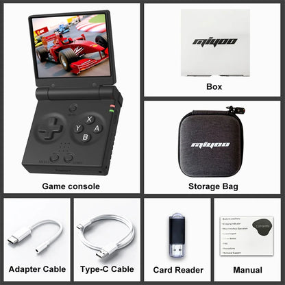 MIYOO Mini Flip Retro Handheld Game Console With New Hinge 2.8''IPS Screen Portable Video Game Consoles Classic Gaming Emulator