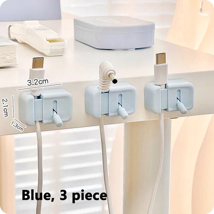 Cable Management Clip For Desk - Simple No-Drill Edge-Mounted Cord Organizer For Charging Cables And Data Wires.