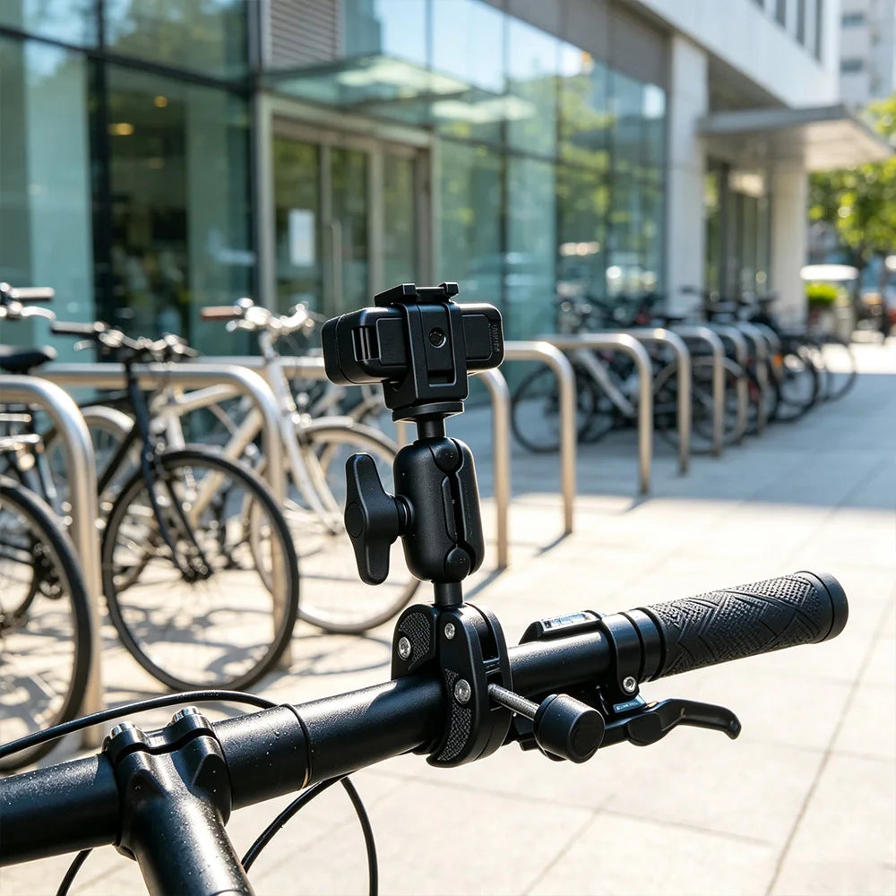 Universal Double-Ball Crab-Claw Mount, Action Camera Car Mount, Universal 360° Adjustable Mount for Handlebars / Light Mounts