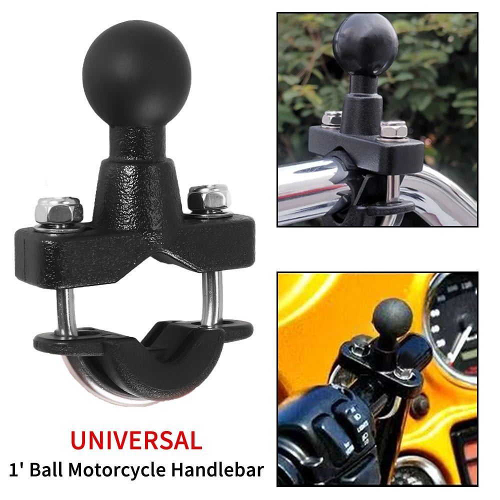 Motorcycle Handlebar Accessories U Bolt Mount Base Kit 2.2cm Ball Clamp Bracket for Motorbike Phone Holder Easily Install