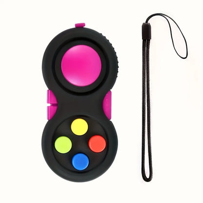 Fidget Pad with 8 Fidget Functions, Fidget Controller Stress Reducer, Fidget Toy Cube Relieves Stress and Anxiety Relief Toys