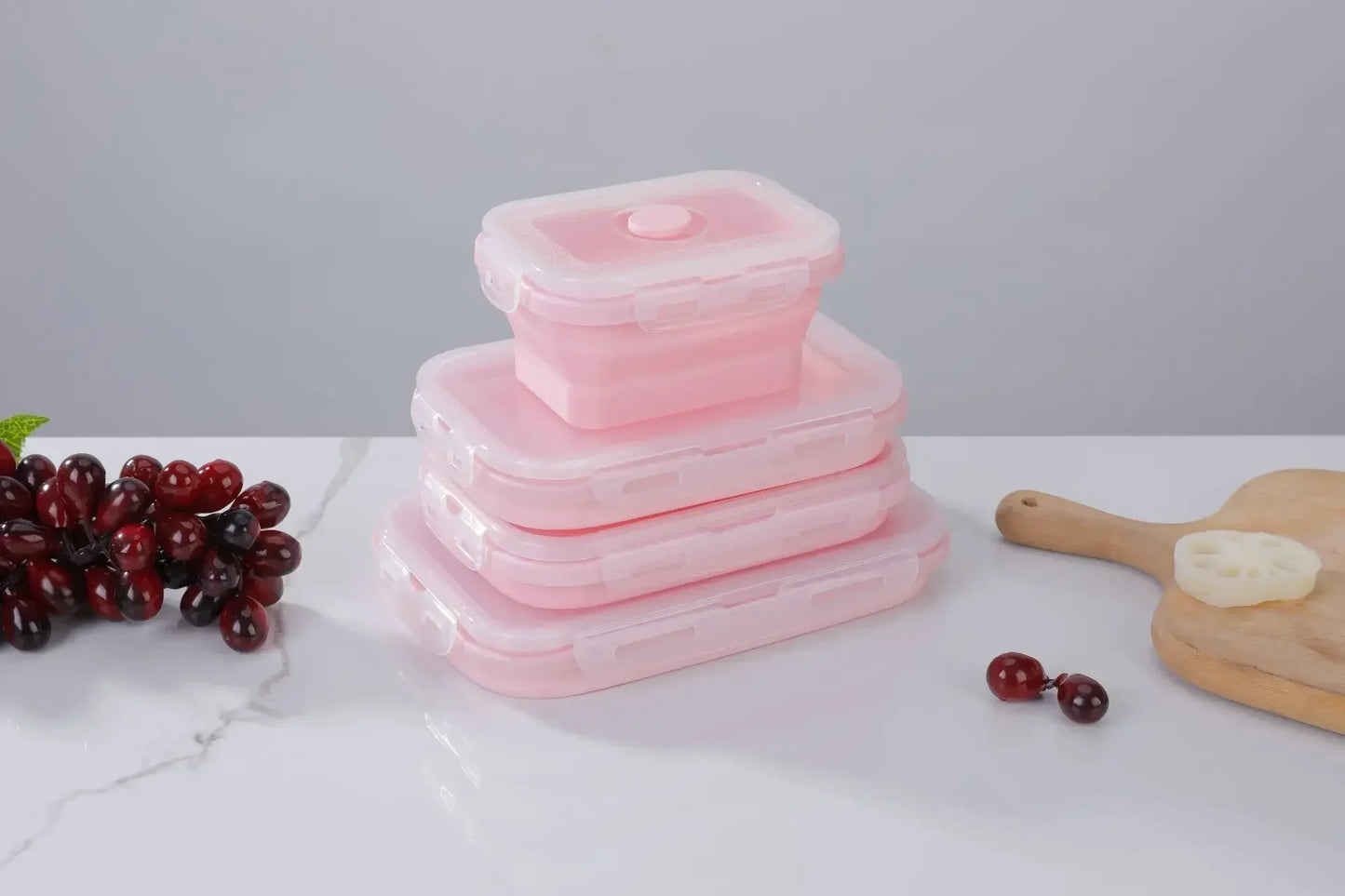 Collapsible Silicone Food Container Portable Bento Lunch Box Microware Home Kitchen Outdoor Food Storage Containers Box