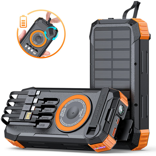 50,000mAh Solar Power Bank with Hand Crank