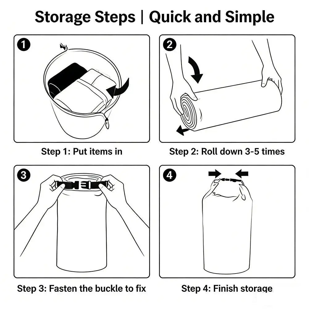  Waterproof Dry Bag For Camping Drifting HikingLightweight Waterproof Vacuum Compression Dispenser Bags Portable Organizer