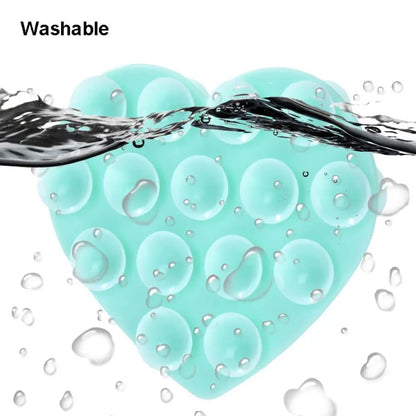 Heart-shape Sucker Support Silicone Sucker Strong Adsorption Mobile Phone Fixed Pad Hand-Free Washable Suction Cup Bracket